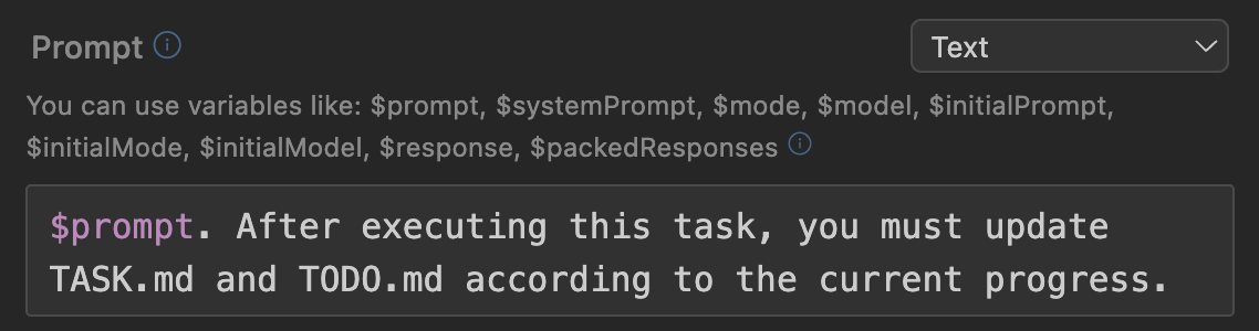 Prompt text